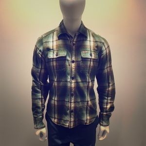 Green Plaid Hollister Flannel
